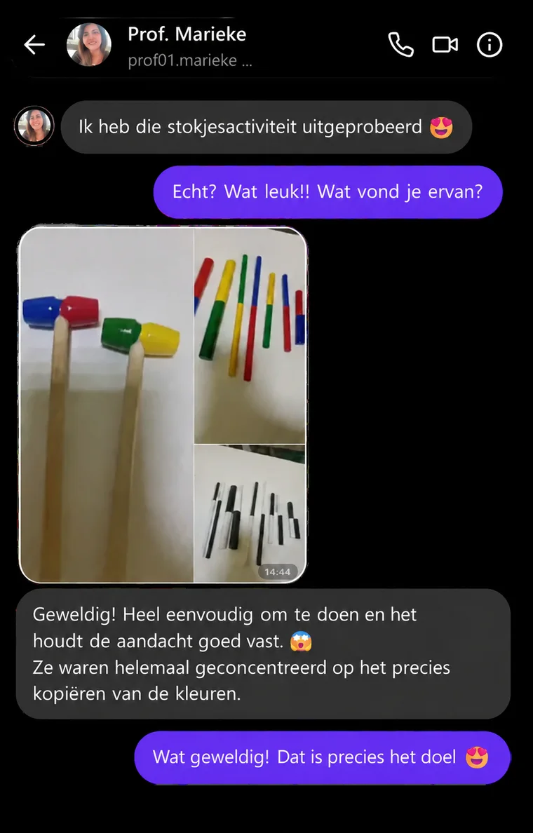 Ervaring van Prof. Marieke met een activiteit uit de toolkit